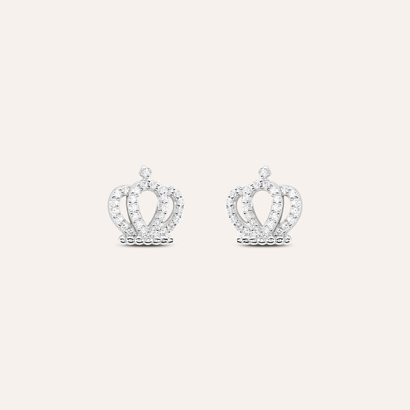 Orecchini Lobo Silver Moments Argento Rodiato Cubic Zirconia - Spannringe Damen | OROVIVO
