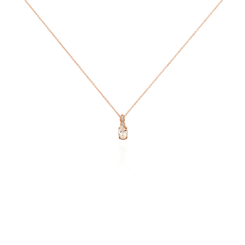 Collier Or Rose Antonia Morganite Et Oxydes - Spannringe Damen | OROVIVO