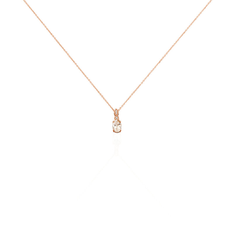 Collier Or Rose Antonia Morganite Et Oxydes - Spannringe Damen | OROVIVO