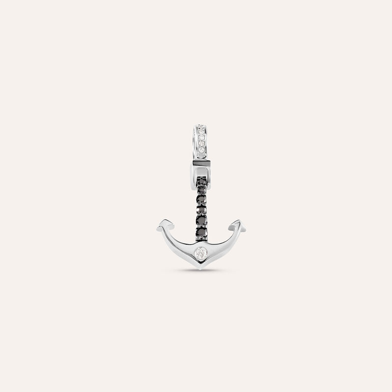 Pendente L'homme Diamant Oro Bianco Diamante - Spannringe Herren | OROVIVO