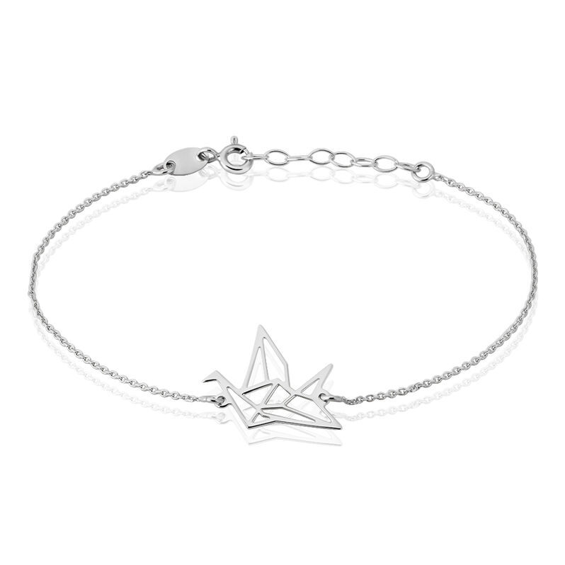 Bracelet Argent Rhodie Colombe Origami - Spannringe Damen | OROVIVO
