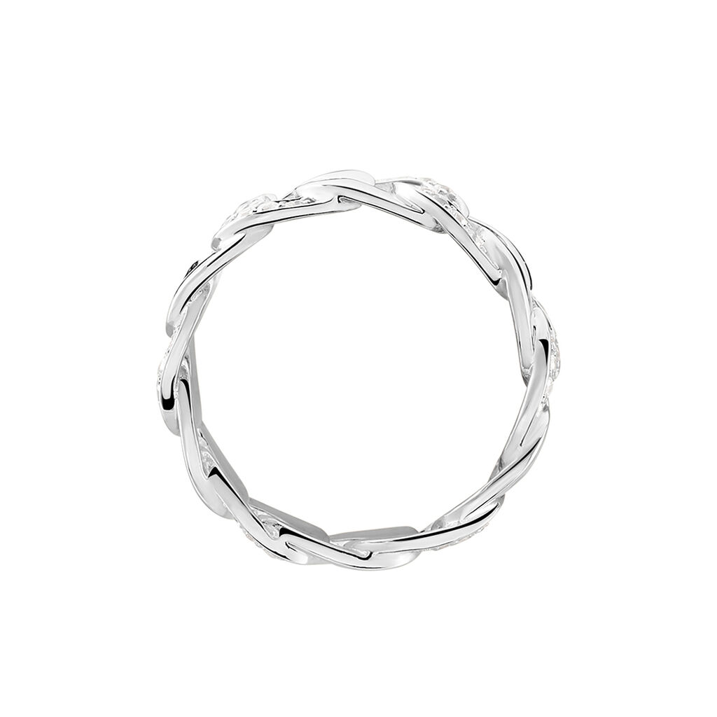 Damen Ring Silber 925 Zirkonia Kettenglieder Zainab  - Ringe mit Stein Damen | OROVIVO