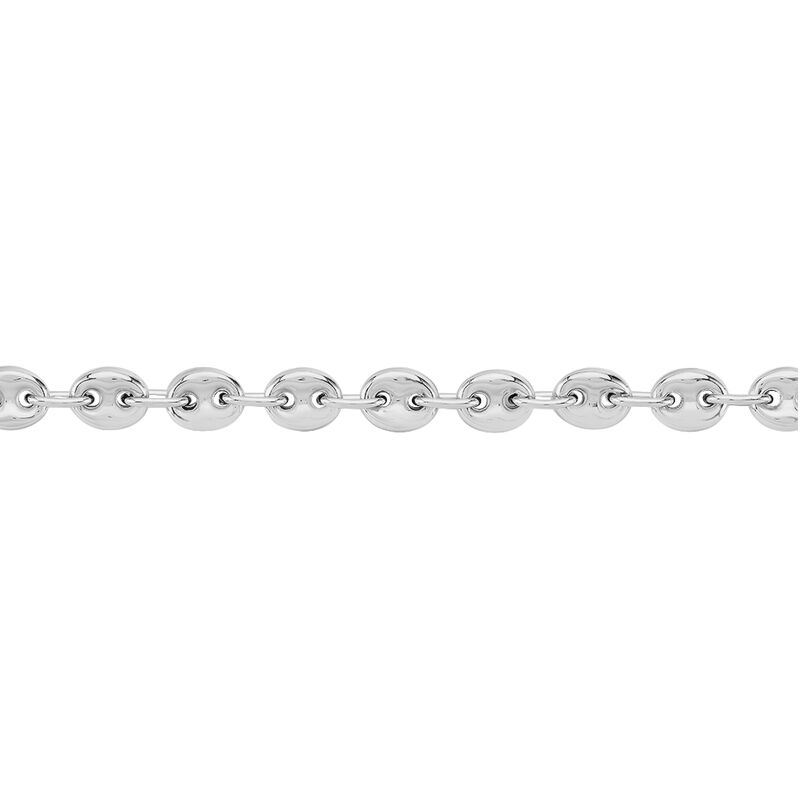 Collier Argent Rhodie Carrus Grain De Cafe - Spannringe Herren | OROVIVO