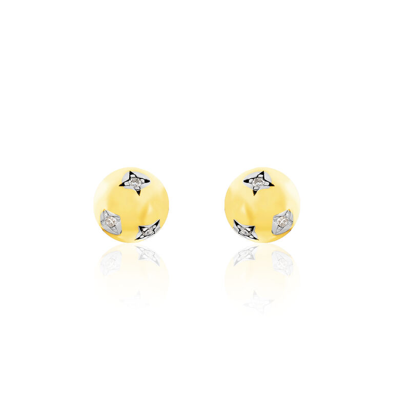 Damen Ohrstecker Gold 375 Diamant 0,07ct Stern Stella 2  - Ohrstecker Damen | OROVIVO