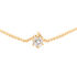 MONOPOLI Damen Collier Gold 585 (14 Karat) Diamant Wei&szlig; 0,11 ct