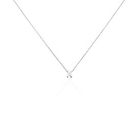 Damen Halskette Silber 925 Buchstabe A L 45cm - Ketten ohne Stein  | OROVIVO