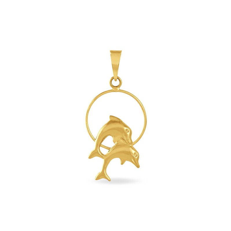 Pendentif Haizia Dauphin Cercle Or Jaune - Spannringe Familie | OROVIVO