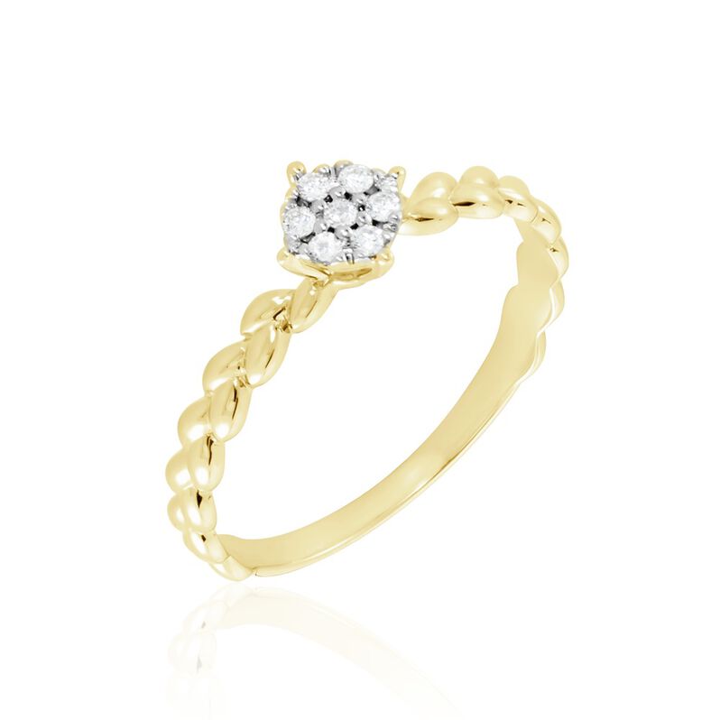 Bague Or Jaune Adlai Diamants - Spannringe Damen | OROVIVO