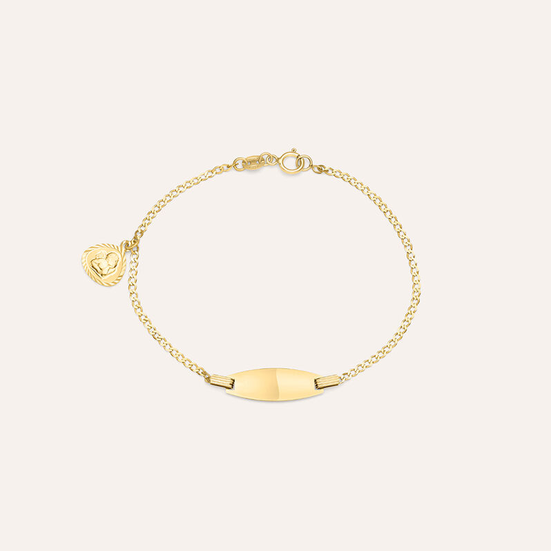 Bracciale Con Targhetta Holy Oro Giallo - Spannringe Kinder | OROVIVO