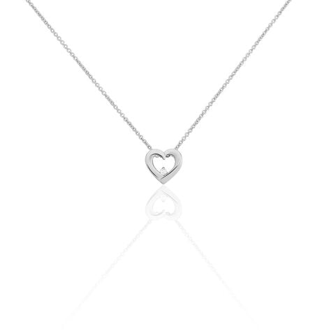 Damen Collier Silber 925 Diamant 0,01ct Herz Bojana - Halsketten Damen | OROVIVO