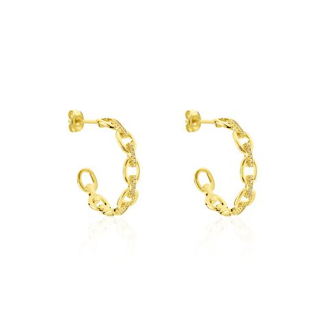Damen Steckcreolen Silber 925 vergoldet   - Creolen Damen | OROVIVO
