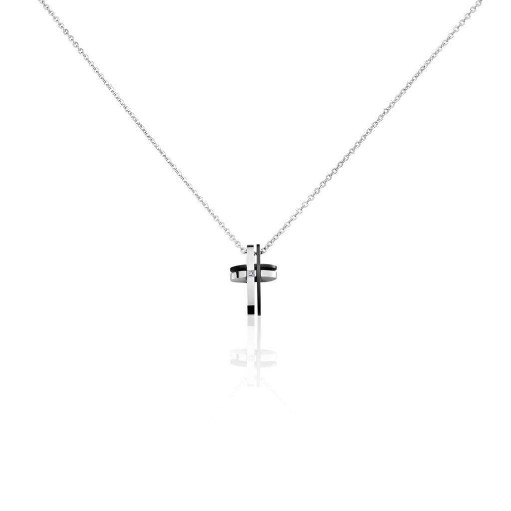 🦚 Herren Halskette Edelstahl Kreuz , Collier ohne Stein 🦚 Herren Halskette Edelstahl Kreuz , Collier ohne Stein
