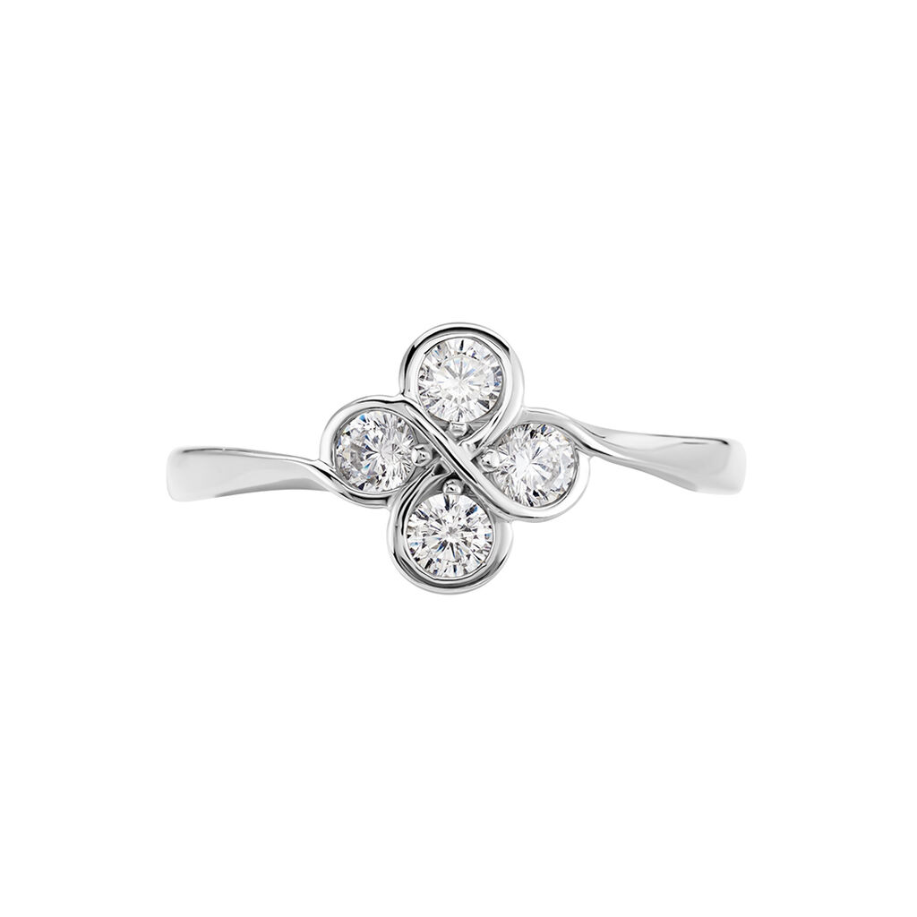 Damen Ring Silber 925 Zirkonia Kleeblatt Kaiya  - SALE % Damen | OROVIVO