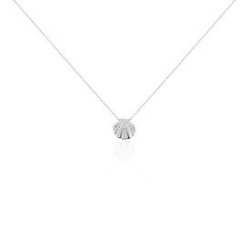 Damen Halskette Silber 925 Zirkonia Muschel - Ketten mit Anhänger Damen | OROVIVO