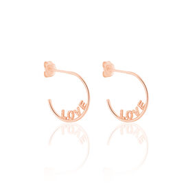 Damen Steckcreolen Silber 925 Rosé Vergoldet  - Creolen Damen | OROVIVO