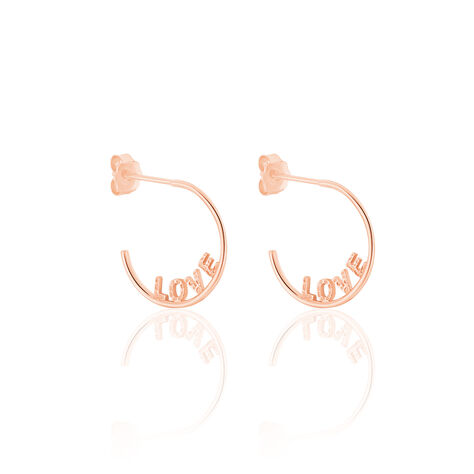 Damen Steckcreolen Silber 925 Rosé Vergoldet  - Creolen Damen | OROVIVO