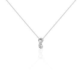 Damen Halskette Silber 925 Zirkonia Infinity - Ketten mit Anhänger  | OROVIVO