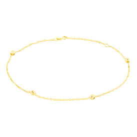 Damen Fußkettchen Gold 375 Kugeln - Fussketten Damen | OROVIVO