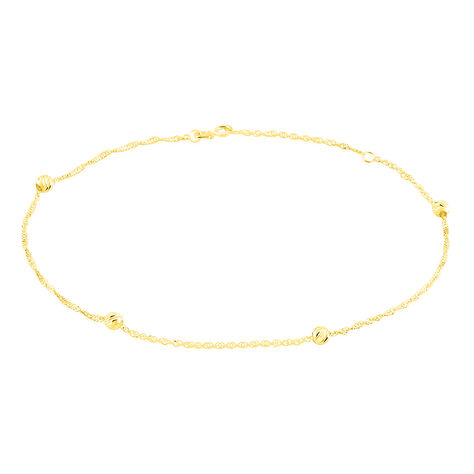 Damen Fußkettchen Gold 375 Kugeln - Fußketten Damen | OROVIVO