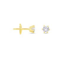 Damen Ohrstecker Gold 750 synthetischer Diamant 0,41ct Sonate 