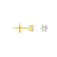 Damen Ohrstecker Gold 750 synthetischer Diamant 0,31ct Sonate 