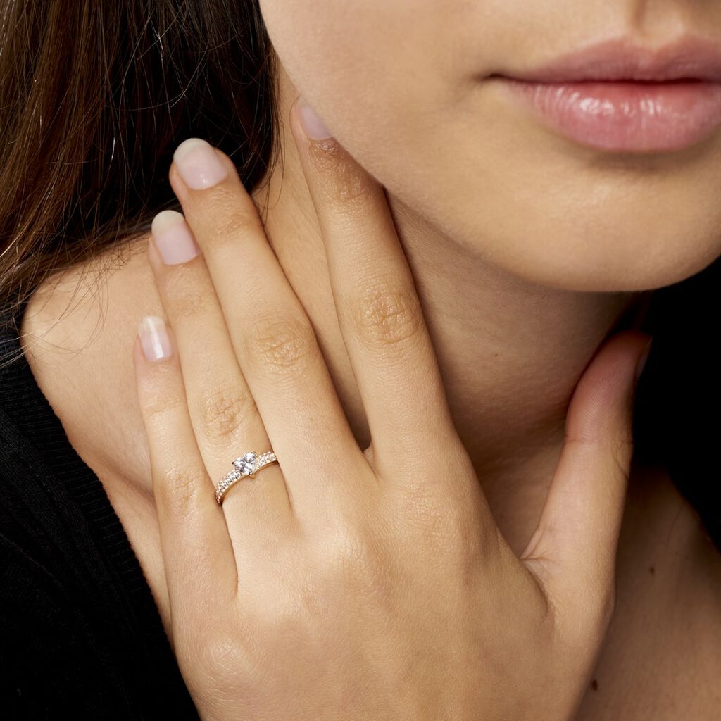 Bague Monelle Or Jaune Oxyde De Zirconium - Spannringe Damen | OROVIVO