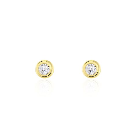 Damen Ohrstecker Gold 375 Zirkonia 3mm - Ohrstecker Damen | OROVIVO