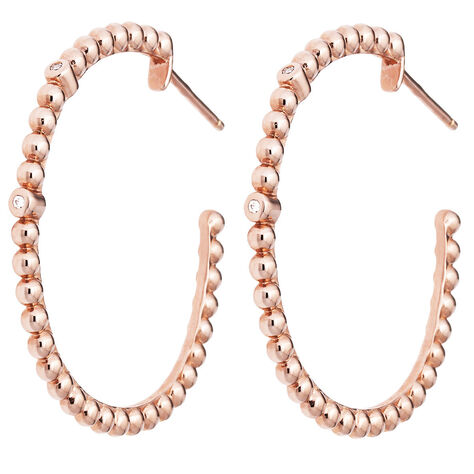 Damen Creolen Messing Roségold 750 plattiert - Creolen Damen | OROVIVO
