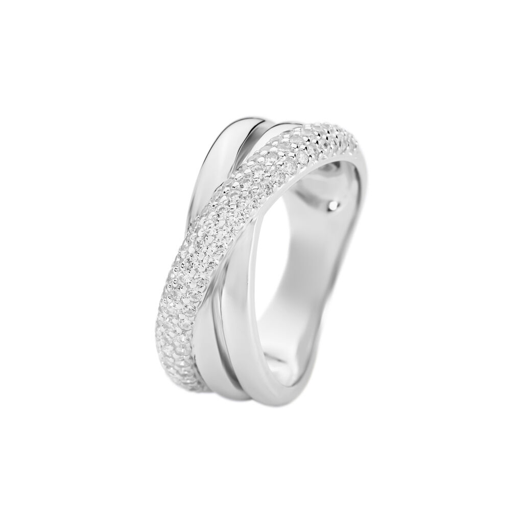 SILVANNA Damen Ring Silber 925 Zirkonia Wei&szlig; 0,25 ct