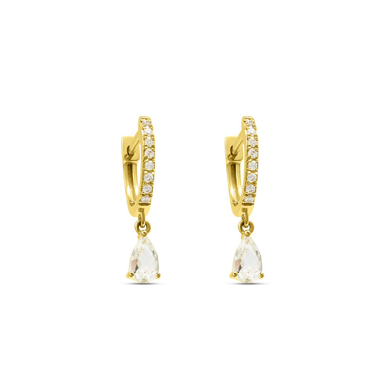 Orecchini A Cerchio Amélie Oro Giallo Ametista Cubic Zirconia - Spannringe Damen | OROVIVO
