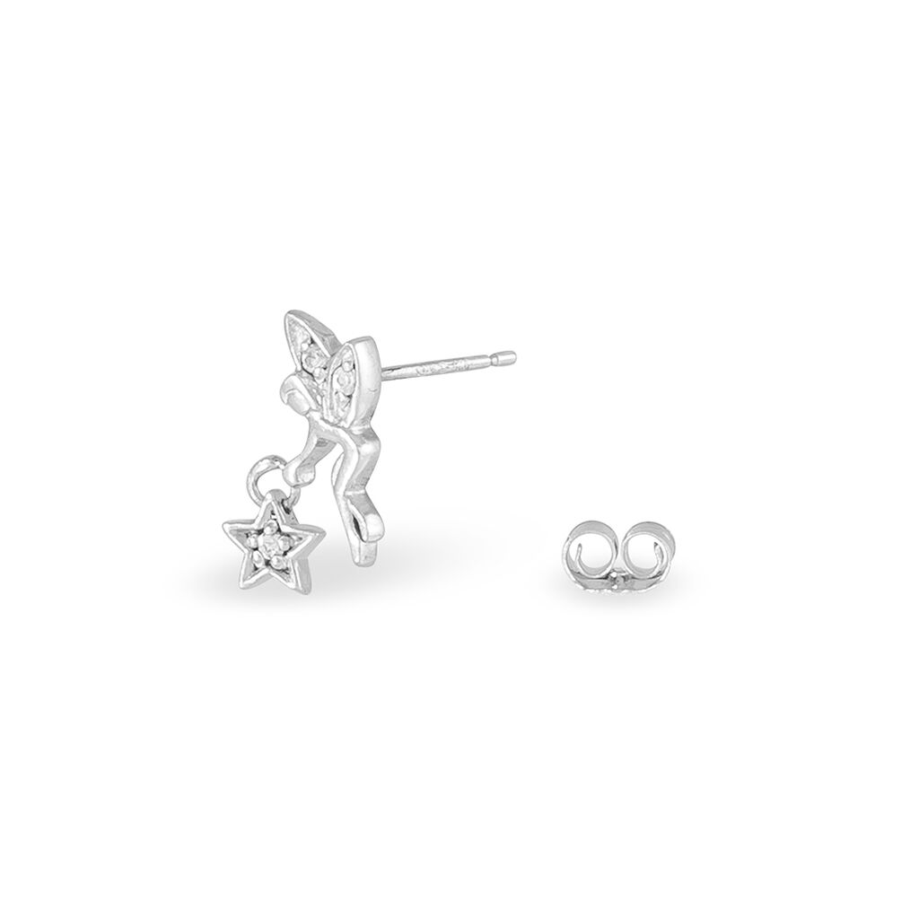 Boucles D'oreilles Pendantes Alison Argent Blanc Pierre De Synthese - Spannringe Damen | OROVIVO