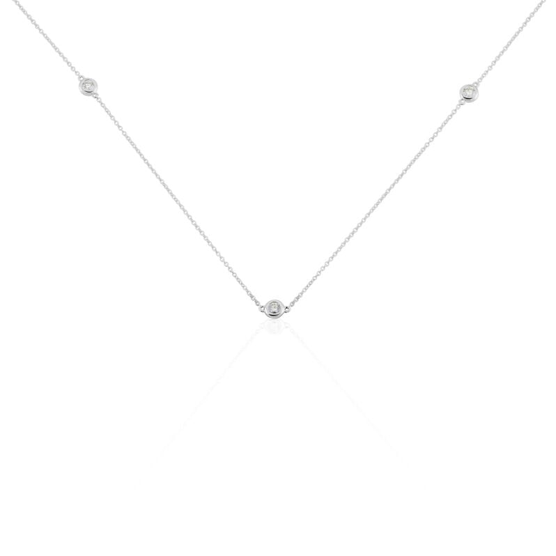 Collier Ofelia Or Blanc Diamants - Spannringe Damen | OROVIVO