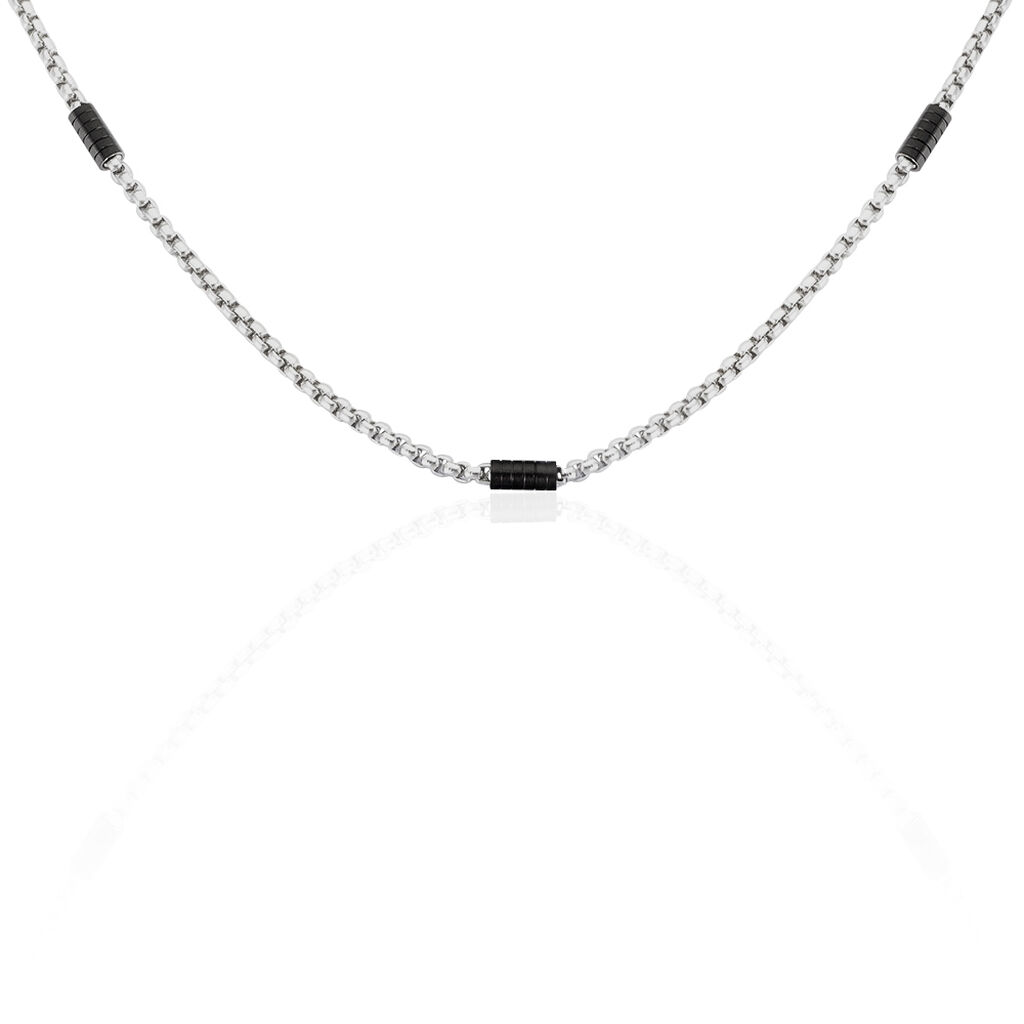 Herren Kette Edelstahl Bicolor Zylinder