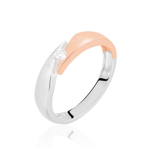 Damen Ring Gold Bicolor 585 Diamant 0,13ct  - Verlobungsringe Damen | OROVIVO