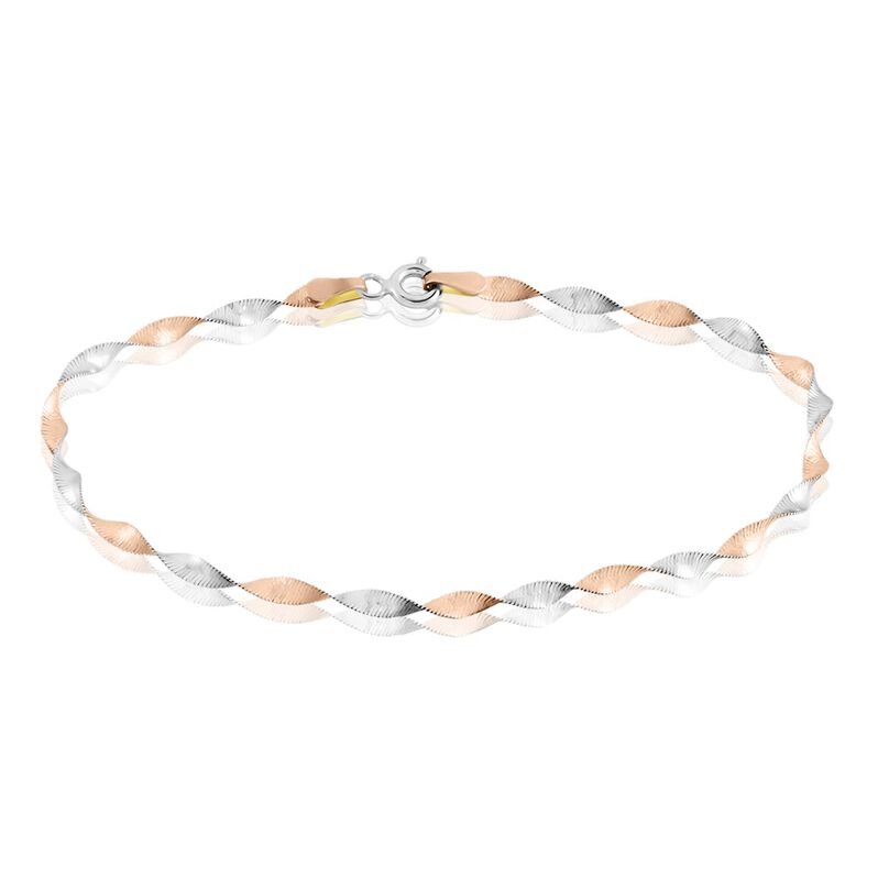 Bracelet Izar Torsadee Or Bicolore - Spannringe Damen | OROVIVO