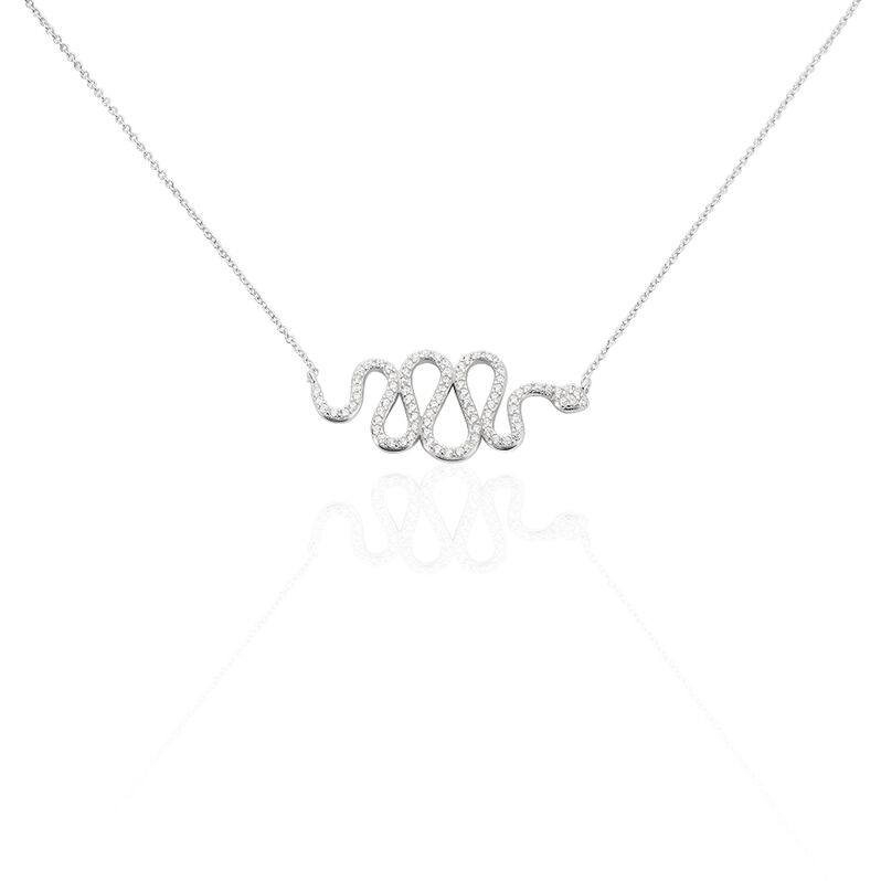 Collier Argent Rhodie Alvanna Serpent - Spannringe Damen | OROVIVO