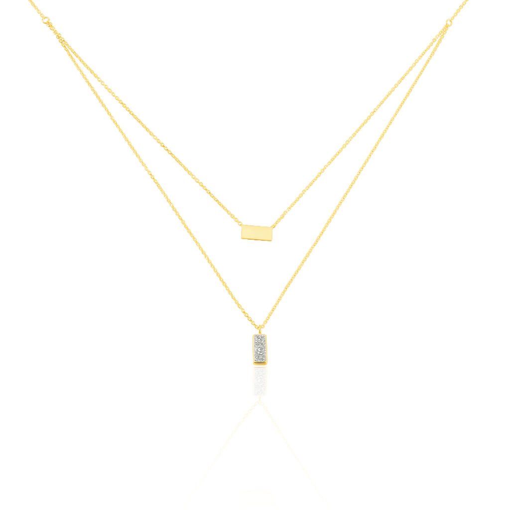 MIA 3 Damen Collier Gold 375 (9 Karat) Barren, Collier ohne Stein