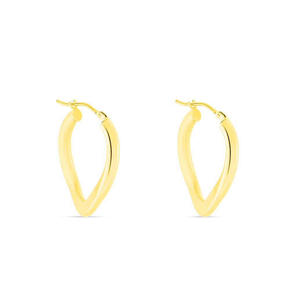 Damen Creolen Gold 585 (14 Karat) B 1 mm