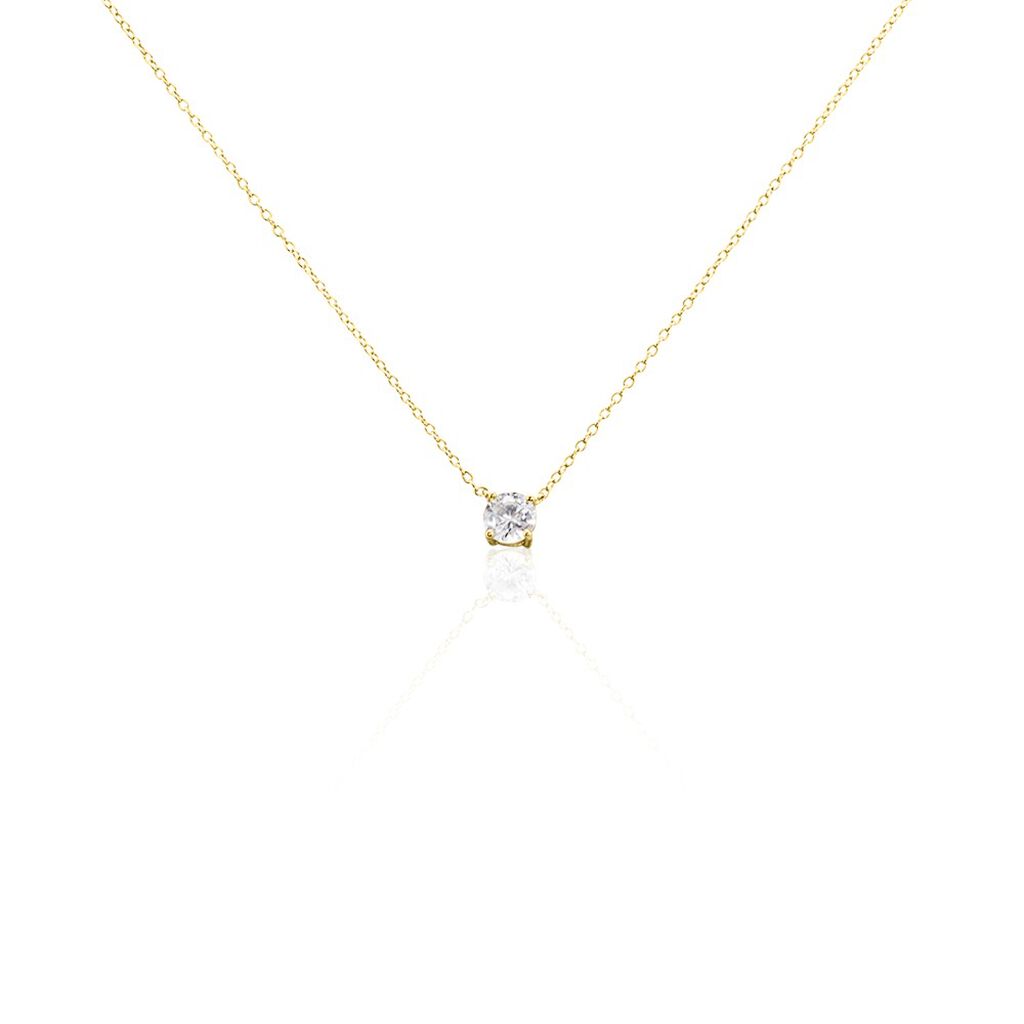 Damen Collier Silber vergoldet 925 Zirkonia Rumyana 1,15mm - Halsketten Damen | OROVIVO