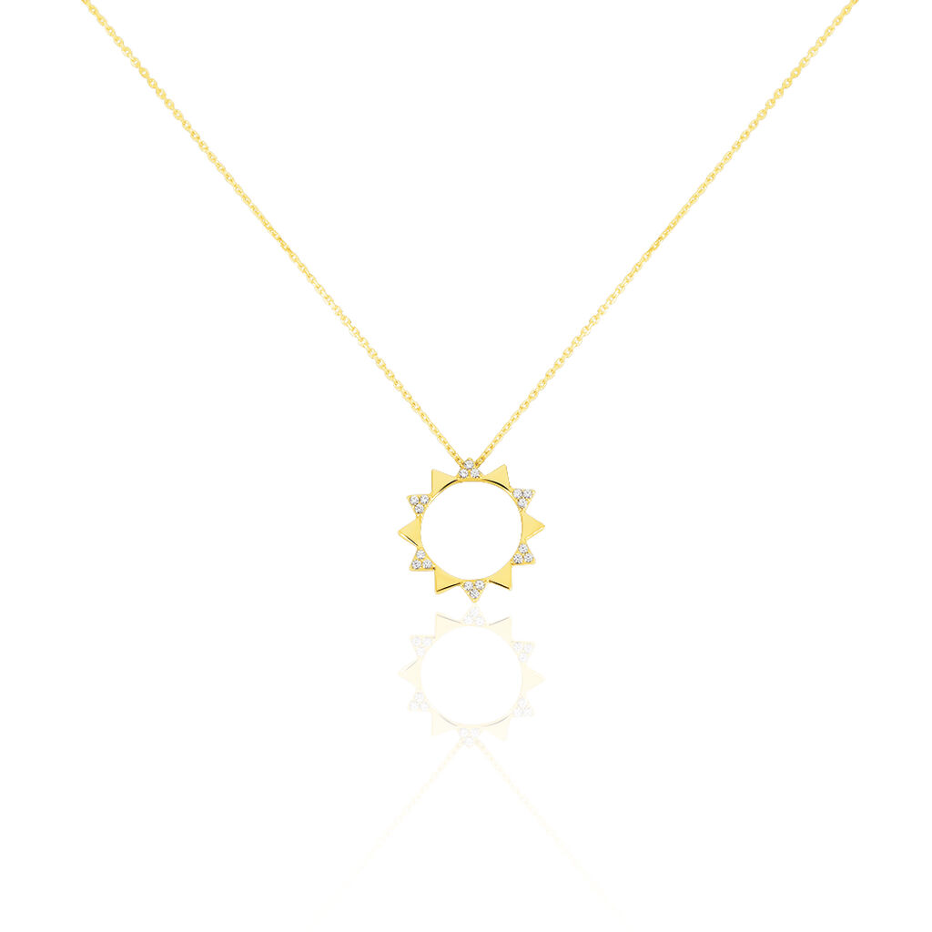 Collier Or Jaune Albanne Cercle Oxydes - Spannringe Damen | OROVIVO