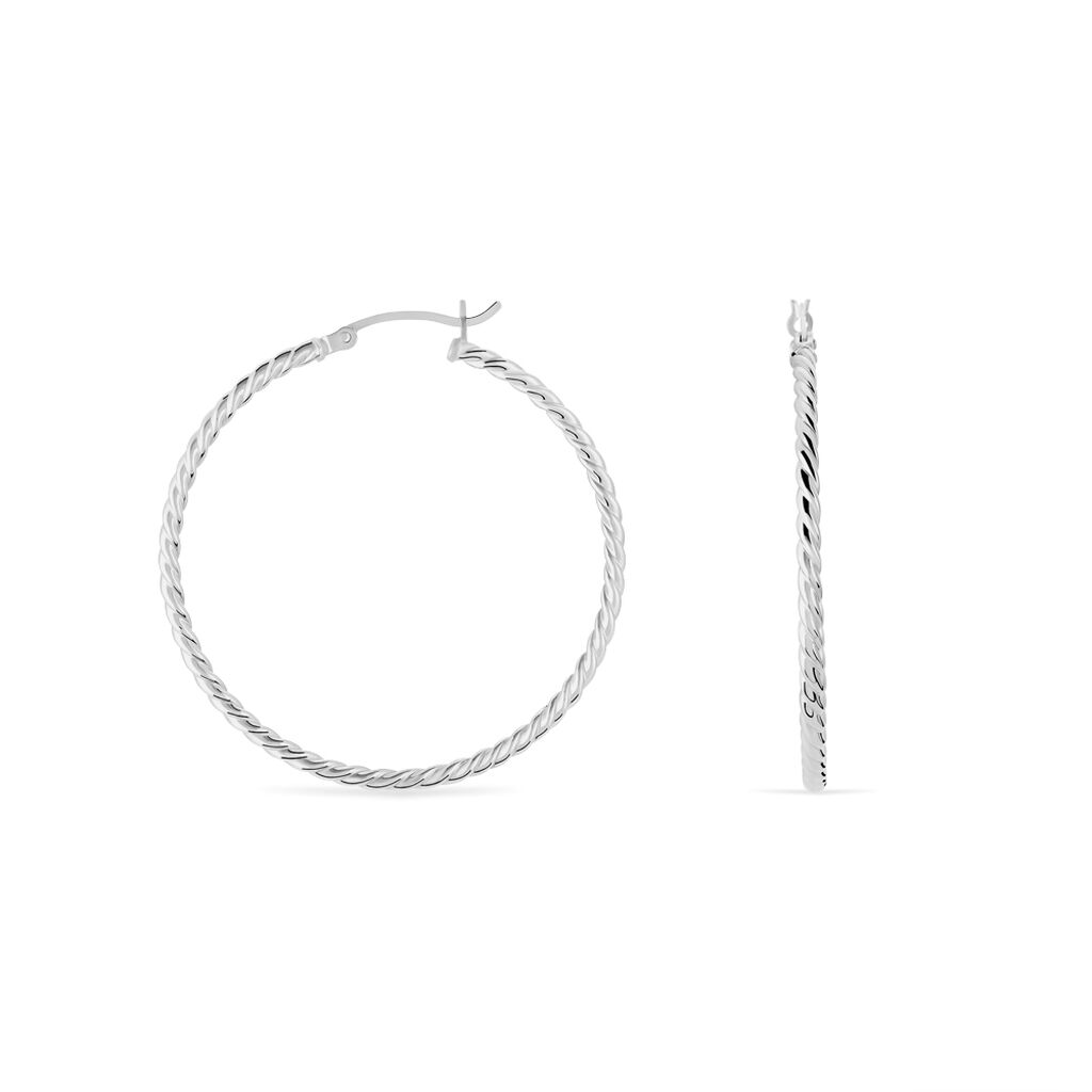 Damen Creolen Silber 925 B 2 mm