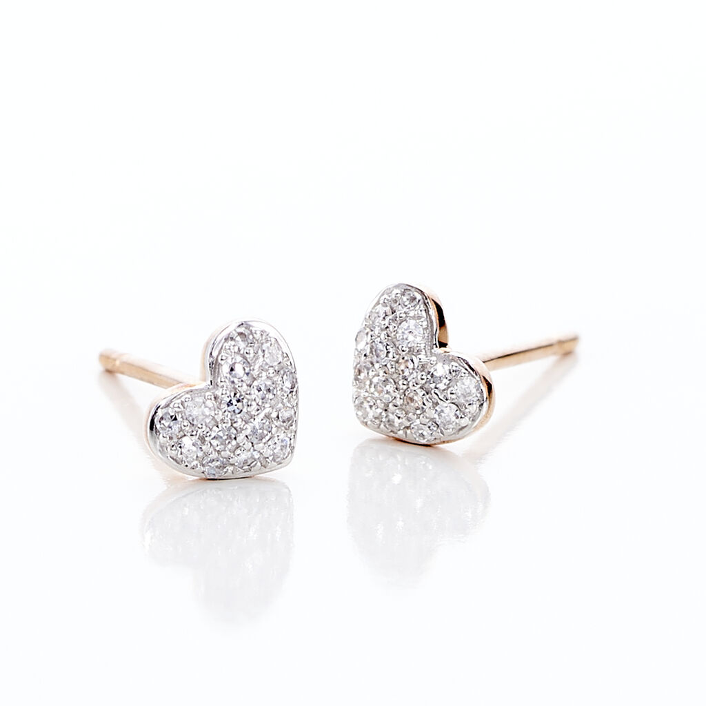 Boucles D'oreilles Or Weiss Dimitra Puce - Spannringe Damen | OROVIVO