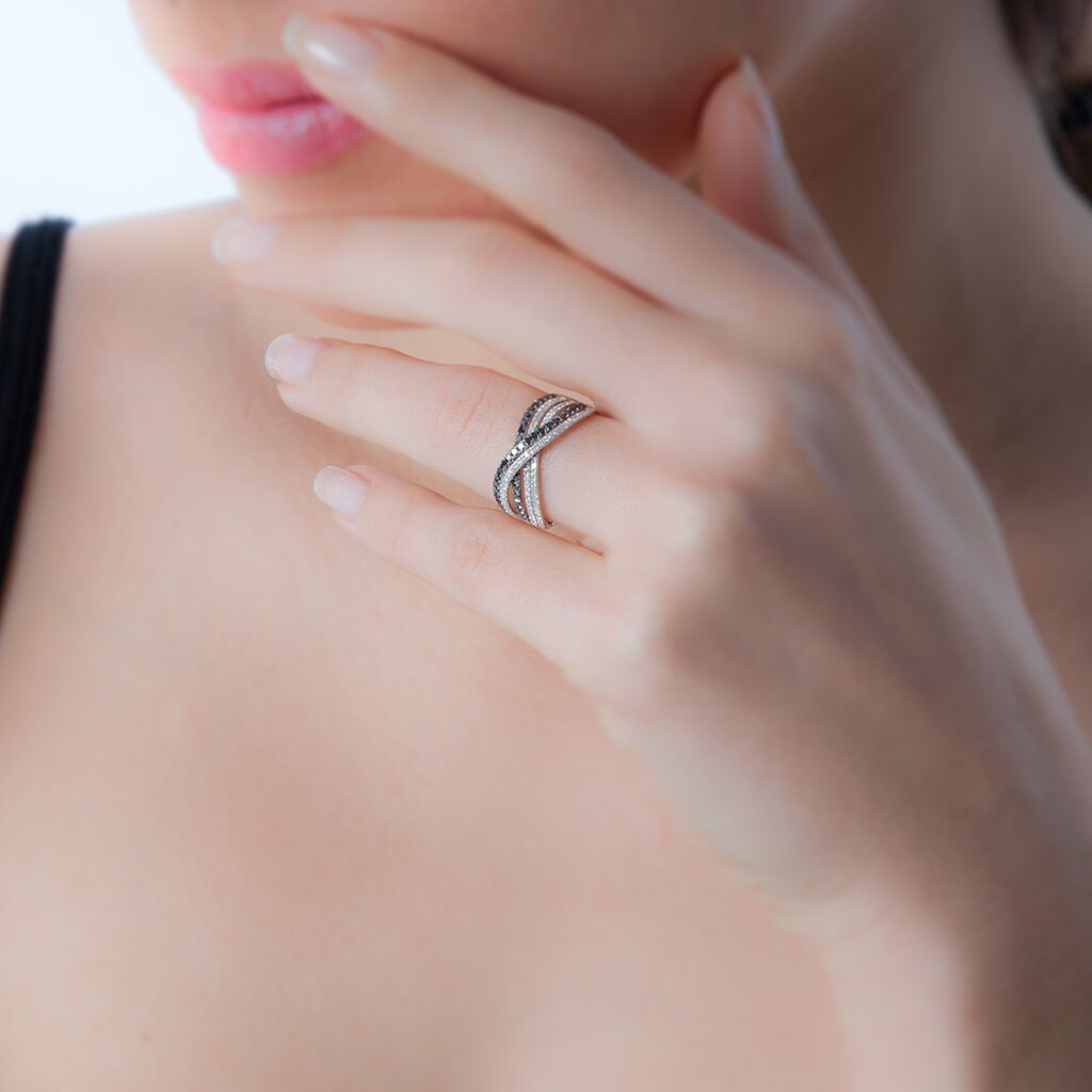 Bague Julianne Or Blanc Diamant - Spannringe Damen | OROVIVO