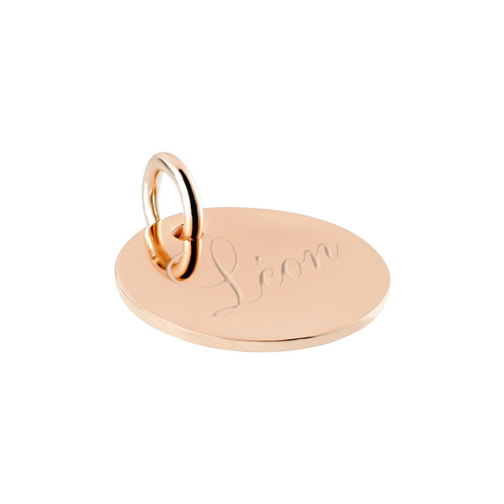LIV-ANN GRAVUR Damen Anh&auml;nger Silber rosevergoldet 925 Kreis
