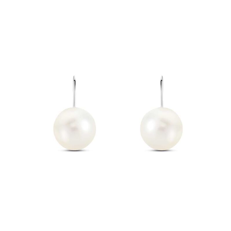 Orecchini Pendenti Silver Pearls Argento Rodiato Perla sintentica - Spannringe Damen | OROVIVO