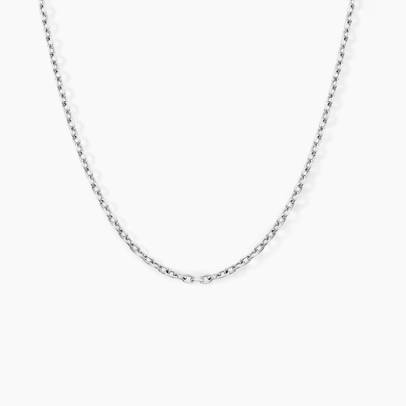 Chaine Argent Rhodie Maille Forcat - Spannringe Familie | OROVIVO