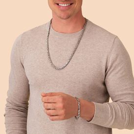 Herren Königskette Edelstahl 55cm - Ketten ohne Anhänger Herren | OROVIVO