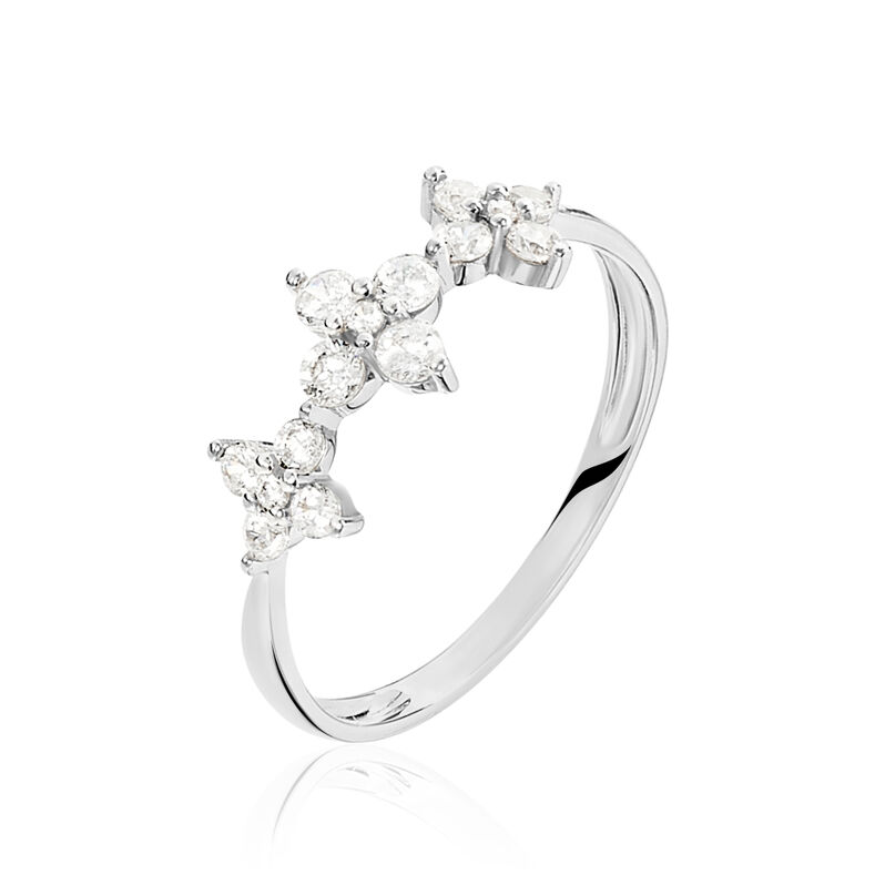 Bague Or Blanc Oxyde De Zirconium - Spannringe Damen | OROVIVO