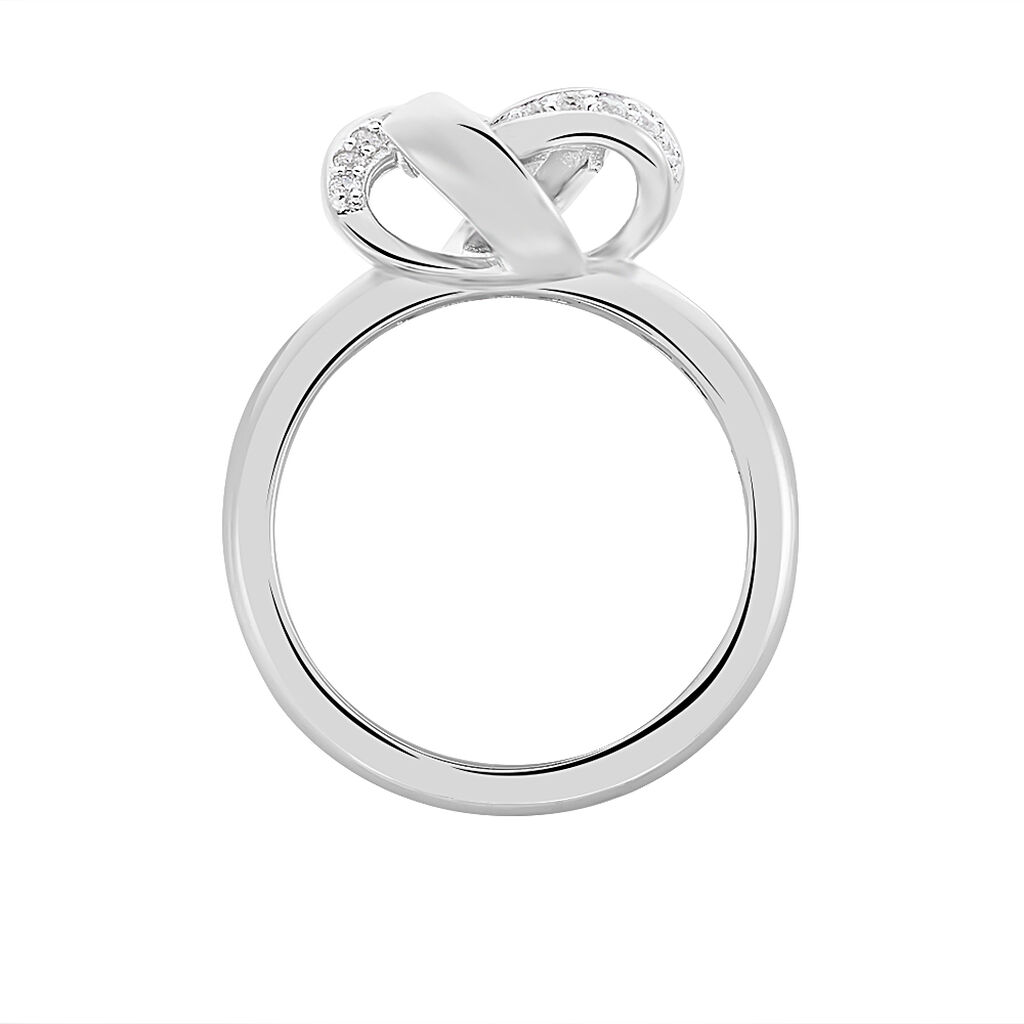 KOKINA Damen Ring Silber 925 Zirkonia Wei&szlig;