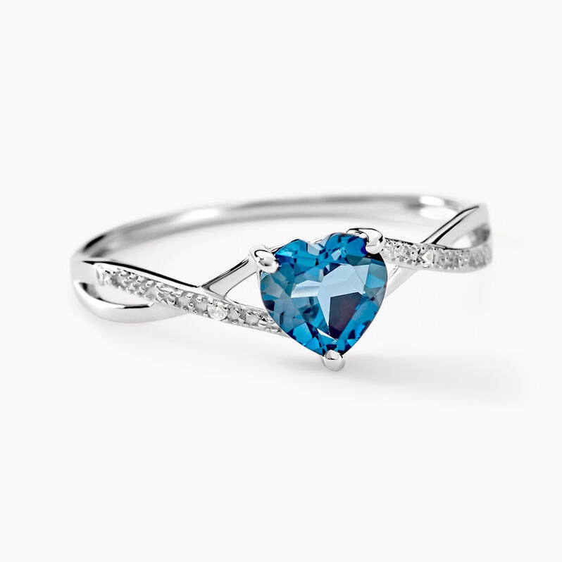 Bague Or Weiss Clothilde Topaze Et Oxydes - Spannringe Damen | OROVIVO